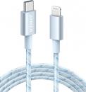 ANKER  A86230N2 Anker New Nylon USB-C to Lightning Cable 6ft B2C - UN White+Blue Iteration 2