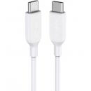 ANKER  A8852021 Anker PowerLine III USB-C & USB-C 2.0 ケーブル (0.9m) 超高耐久 60W USB PD対応 MacBook Pro/Air iPad Pro Galaxy 等対応 (ホワイト)