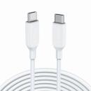 ANKER  A8854021 Anker PowerLine III USB-C & USB-C 2.0 ケーブル (3.0m ホワイト) 超高耐久 60W USB PD対応 MacBook Pro/Air iPad Pro/Air Galaxy 等対応