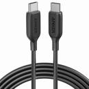 ANKER  A8856011 Anker PowerLine III USB-C & USB-C 2.0 100W ケーブル (1.8m)【超高耐久/USB PD対応】MacBook Pro/Air iPad Pro/Air Galaxy 等対応 (ブラック)