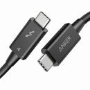 ANKER  A8859011 Anker USB-C & USB-C Thunderbolt 4 100W ケーブル 0.7m 100W出力 8K対応 40 Gbps 高速データ転送 MacBook Air Pro iPad Pro/Air 他対応 (ブラック)