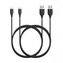 ANKER  B8133013 Anker PowerLine Micro USB ケーブル 1.8m 2本セット ブラック