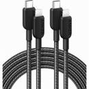 ANKER  B81A7011 Anker 310 高耐久ナイロン USB-C to Lightning Cable Two Pack (Braided 10ft) (ブラック)