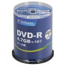 Verbatim DHR47JP100V4 DVD-R(Data) 1回記録用 4.7GB 1-16倍速 100枚スピンドルケース100P IJP対応