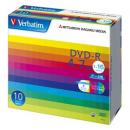 Verbatim DHR47JP10V1 DVD-R 4.7GB PCデータ用 16倍速対応 10枚スリムケース入り ワイド印刷可能