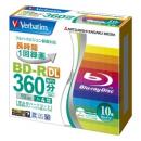 Verbatim VBR260YP10V1 BD-R 2層 録画用 260分 1-4倍速 5mmケース10枚パック ワイド印刷対応