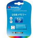 Verbatim USBP16GVB1 USBフラッシュメモリ 16GB ブルー