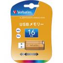 Verbatim USBP16GVD1 USBフラッシュメモリ 16GB オレンジ