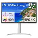 LG 27UP550N-W 液晶ディスプレイ 27型/3840×2160/HDMI×2、DisplayPort、USB Type-C/ホワイト/スピーカー：なし/PD90W/IPS/3辺フレームレス/ピボット/FreeSync/ブルーライト低減/3年保証