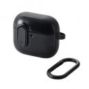 ELECOM AVA-AP06TSLBK AirPods 第4世代/アクティブノイズキャンセリング搭載AirPods 第4世代/TOUGH SLIM Lockケース/カラビナ付/ブラック