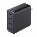 サンワサプライ ACA-PD104BK USB PD対応AC充電器（PD100W・C×3+A×1）