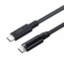 サンワサプライ KU-20GCCPESSL10 USB 20Gbps Type-Cケーブル（シングルスクリューロック・240W・1m）