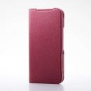 ELECOM PM-P251PLFUJPND Google Pixel 9a/レザーケース/手帳型/UltraSlim/Flowers/薄型/超軽量/磁石付き/デープピンク