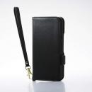 ELECOM PM-P251PLFY4BK Google Pixel 9a/ソフトレザーケース/磁石付/耐衝撃/ハンドストラップ付/ブラック