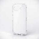 ELECOM PM-P251TSLACR Google Pixel 9a/ハイブリッドケース/TOUGH SLIM LITE/オールクリア/ストラップシート付属/クリア