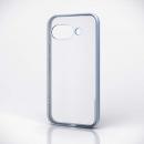 ELECOM PM-P251UCTMBU Google Pixel 9a/ソフトケース/サイドメッキ/メタリック加工/メタリックペールブルー