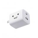 ELECOM MPA-AC11045WF AC充電器/スマホ・タブレット用/USB PD/45W/USB-C×1/USB-A×1/スイングプラグ/しろちゃん