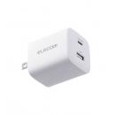 ELECOM MPA-AC11045WH AC充電器/スマホ・タブレット用/USB PD/45W/USB-C×1/USB-A×1/スイングプラグ/ホワイト