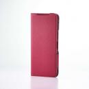 ELECOM PM-K251PLFUJPND BASIO active3/レザーケース/手帳型/UltraSlim/Flowers/薄型/超軽量/磁石付き/デープピンク