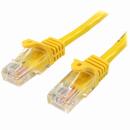 StarTech.com 45PAT1MYL 1mカテゴリー5eLANケーブルイエローRJ45コネクタ(ツメ折れ防止カバー付き)イーサネット対応Cat5eUTPケーブル