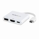 StarTech.com CDP2HDUACPW USBType-C接続HDMIディスプレイ変換アダプタホワイト4K/30HzThunderbolt3互換60WUSBPowerDelivery