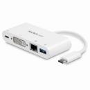 StarTech.com DKT30CDVPD USBType-C接続マルチアダプタDVI/GbE/USB3.0ポート搭載USBPD2.0対応USBType-Cミニドッキングステーション