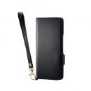 ELECOM PM-X251PLFY4BK Xperia 1 VII/ソフトレザーケース/磁石付/耐衝撃/ハンドストラップ付/ブラック