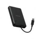 ELECOM DE-C62-5000BK モバイルバッテリー/リチウムイオン電池/5000mAh/12W/USB-C/USB-Cケーブル一体/ブラック