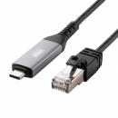 サンワサプライ KB-SL6CLAN01BK USB Type-C LAN変換ケーブル（Gigabit対応・1m）