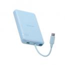 ELECOM DE-C62-5000BU モバイルバッテリー/リチウムイオン電池/5000mAh/12W/USB-C/USB-Cケーブル一体/ブルー