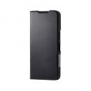 ELECOM PM-S251PLFUBK AQUOS wish5/ソフトレザーケース/薄型/磁石付/ブラック