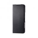ELECOM PM-S251PLFUCB AQUOS wish5/ソフトレザーケース/薄型/磁石付/カーボンブラック