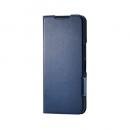 ELECOM PM-S251PLFUNV AQUOS wish5/ソフトレザーケース/薄型/磁石付/ネイビー
