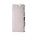 ELECOM PM-S251PLFY3GB AQUOS wish5/ソフトレザーケース/磁石付/耐衝撃/ステッチ/カード収納充実/グレージュ