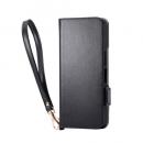 ELECOM PM-S251PLFY4BK AQUOS wish5/ソフトレザーケース/磁石付/耐衝撃/ハンドストラップ付/ブラック