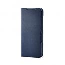 ELECOM PM-G254PLFUJNV Galaxy A36 5G/レザーケース/手帳型/UltraSlim/Flowers/薄型/超軽量/磁石付き/ネイビー