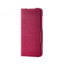 ELECOM PM-G254PLFUJPND Galaxy A36 5G/レザーケース/手帳型/UltraSlim/Flowers/薄型/超軽量/磁石付き/デープピンク