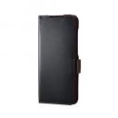 ELECOM PM-G254PLFYBK Galaxy A36 5G/レザーケース/手帳型/ステッチ/耐衝撃/磁石付き/ブラック