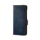 ELECOM PM-G254PLFYNV Galaxy A36 5G/レザーケース/手帳型/ステッチ/耐衝撃/磁石付き/ネイビー