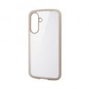 ELECOM PM-G254TSLFCBE Galaxy A36 5G/ハイブリッドケース/TOUGH SLIM LITE/フレームカラー/背面クリア/カフェオレ