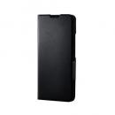 ELECOM PM-O251PLFUBK OPPO Reno 13A/ソフトレザーケース/薄型/磁石付/ブラック