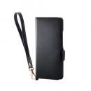 ELECOM PM-O251PLFY4BK OPPO Reno 13A/ソフトレザーケース/磁石付/耐衝撃ハンドストラップ付/ブラック
