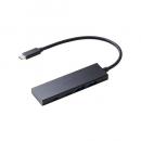 ELECOM U3HC-H041PBK USBHUB/USB-C/5Gpbs/USB-A×2/Type-C×2/USB PD 100W対応/バスパワー/4ポート/ブラック