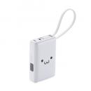 ELECOM DE-C71L-10000WF モバイルバッテリー/リチウムイオン電池/残量表示/10000mAh/USB PD/30W/USB-C/USB-A/USB-Cケーブル一体/しろちゃん