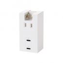 ELECOM T-U06-1C2WH USBタップ/USB-C×2/AC×1/20W/直挿し/180度スイング/ホワイト