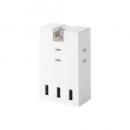 ELECOM T-U07-3A3WH USBタップ/USB-A×3/AC×3/15W/直挿し/180度スイング/Support Ber/ホワイト