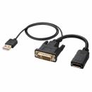 サンワサプライ AD-DVDP01 DVI-DisplayPort変換アダプタ（4K/30Hz）