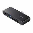 サンワサプライ ADR-5TCSD2BK USB 5Gbps Type-C カードリーダー（USB1ポート搭載）