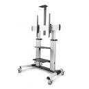 StarTech.com 1110C-MOBILE-TV-CART テレビスタンド/キャスター付き/60～100インチ/VESA/耐荷重100kg/高さ調整機能/壁寄せ テレビ台ハイタイプ