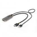 StarTech.com 148B-HDMI-DP-8K HDMI 2.1 - DisplayPort 1.4変換ケーブル/30cm/8K60Hz/アクティブ/高画質コンバーター